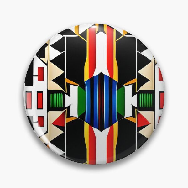 Item preview, Hidden Butterfly Geometric, Aztec style Kente African print designed and sold by Hack3rRunway.
