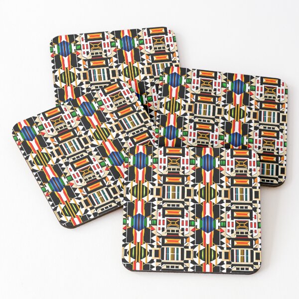 Item preview, Hidden Butterfly Geometric, Aztec style Kente African print designed and sold by Hack3rRunway.