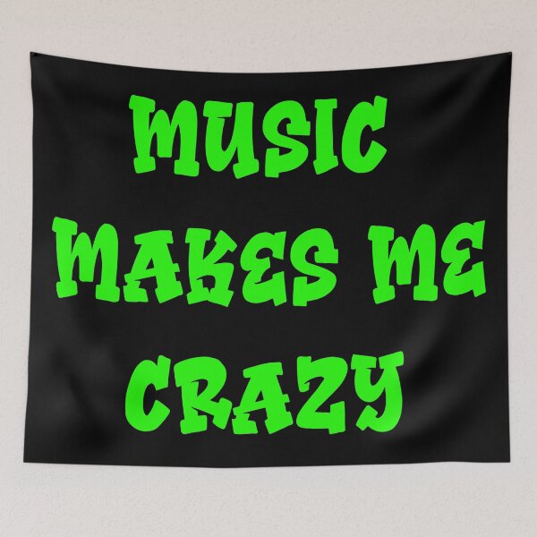 Item preview, Music drives me crazy neon green designed and sold by Artbellachi.