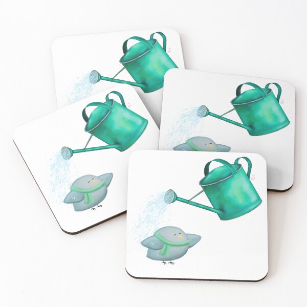 Item preview, Bean Takes a Watering Can Shower - Transparent designed and sold by mwkairos.