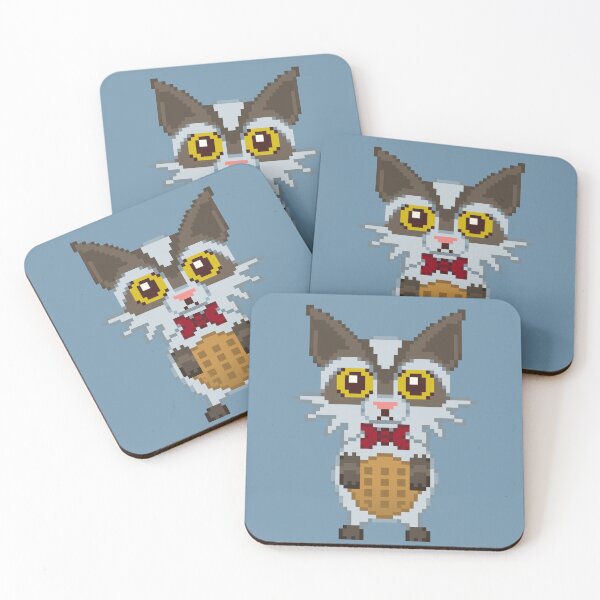 Item preview, Bowtie Waffle Cat Pixel Art designed and sold by Kaiko-Roku.