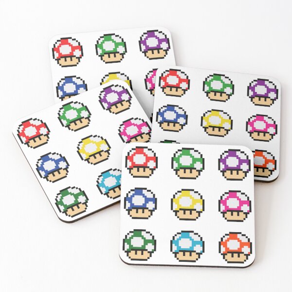 Item preview, 1up mushrooms pack of 9 designed and sold by chicagocat80s.