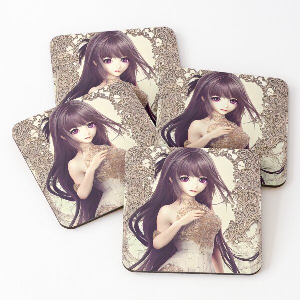 Item preview, Beautiful anime girl elegant, with dreamy eyes designed and sold by Blue-Fall.
