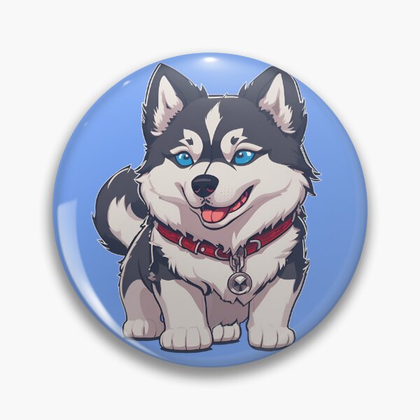 Item preview, Siberian Husky Cute Sticker designed and sold by Fallfoxius.