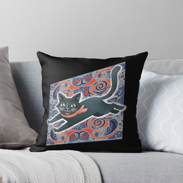 Item preview, Pepper cat on a magic carpet designed and sold by jasmineberry.