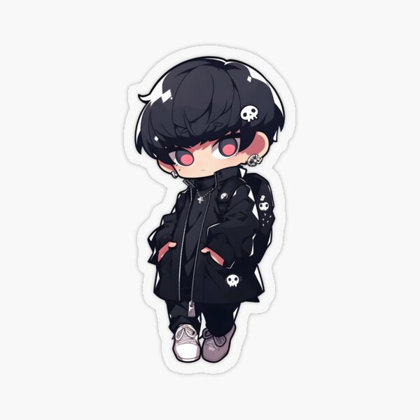 Kawaii Chibi Anime Boy Hype Beast Pokemon Trainer Sticker Sticker