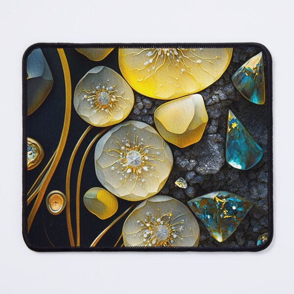 Item preview, Glittery Organic Gems,Amber, Yellow, Flowers designed and sold by GemstoneandLeaf.