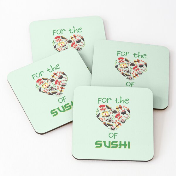 Item preview, For the (Heart) of Sushi (on Green) designed and sold by epinkb.