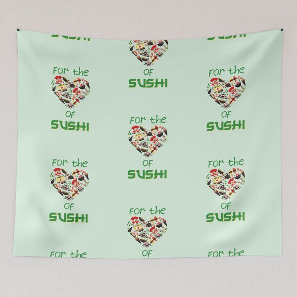 Item preview, For the (Heart) of Sushi (on Green) designed and sold by epinkb.