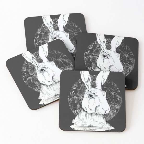 Item preview, Water rabbit year  with moon and boat designed and sold by OrsyniArt.