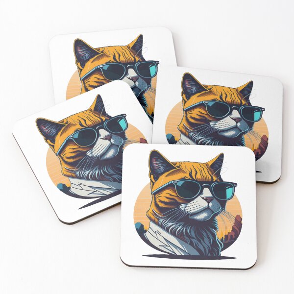 Item preview, Cat with glasses designed and sold by JONPIPOU.