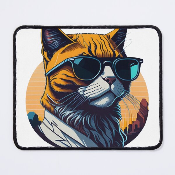 Item preview, Cat with glasses designed and sold by JONPIPOU.