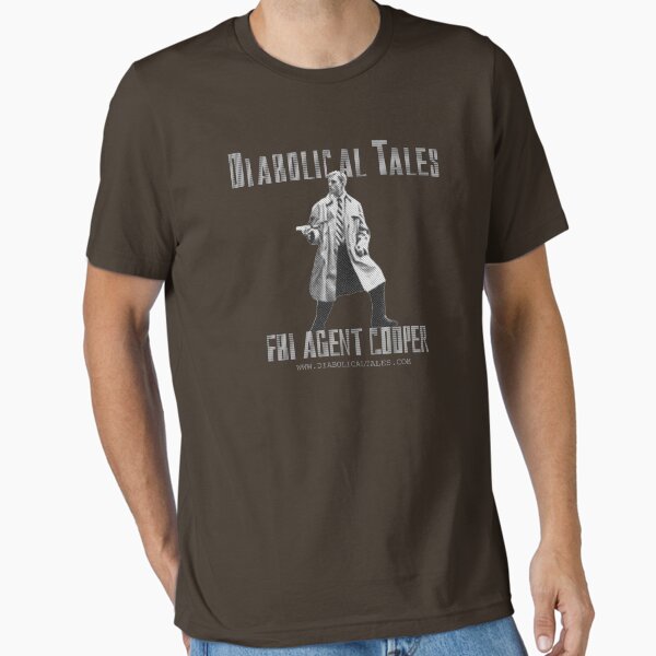 DIABOLICAL TALES FBI AGENT COOPER HALFTONE TRANSPARENT VERSION Essential T-Shirt