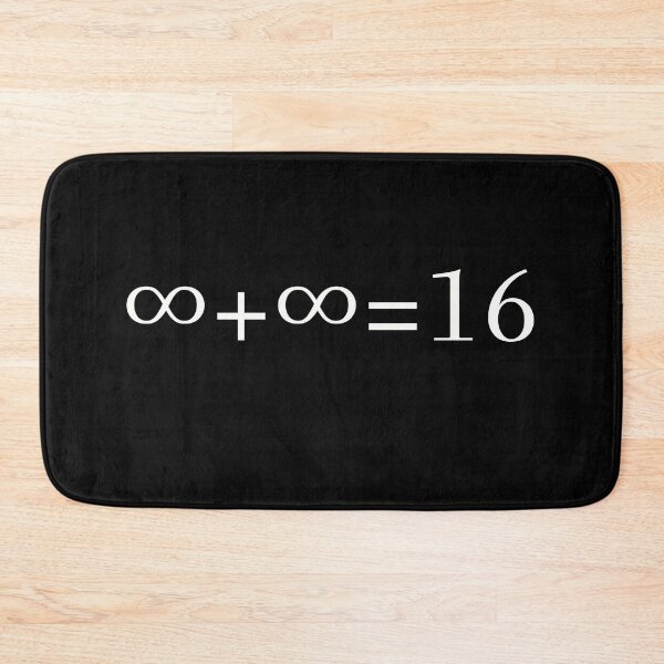 Item preview, ∞+∞=16 (Infinity Plus Infinity Equals Sixteen) math font variation designed and sold by TheTrendsDesk.