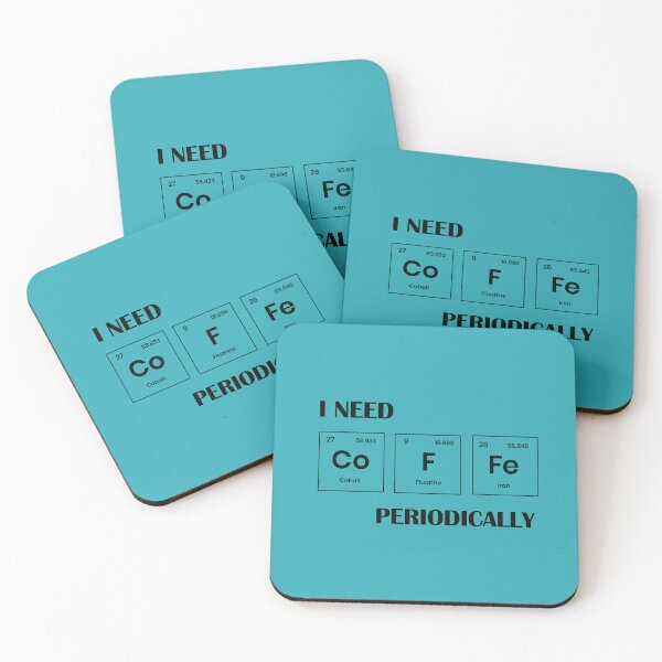 Item preview, I NEED COFFEE - Periodic Tablec - Black Letters designed and sold by DesingMindset.