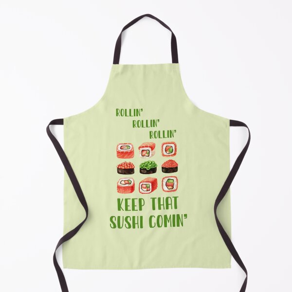 Item preview, Rollin’ Rollin’ Rollin’ Keep that Sushi Comin’ (on Green) designed and sold by epinkb.