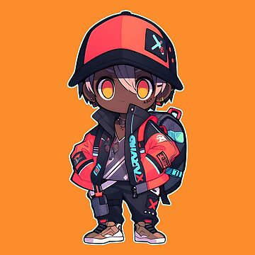 Kawaii Chibi Anime Boy Hype Beast Pokemon Trainer Sticker Sticker