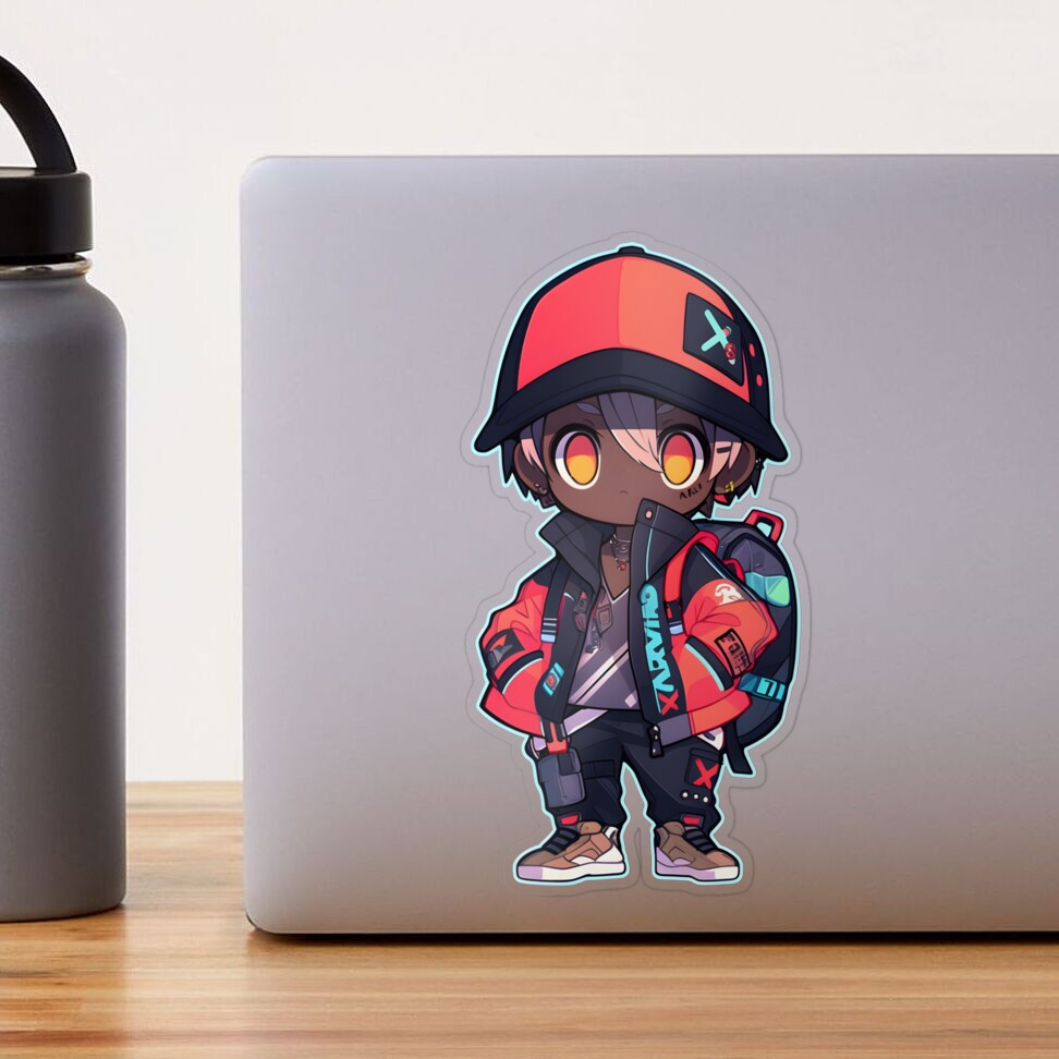 Kawaii Chibi Anime Boy Hype Beast Pokemon Trainer Sticker Sticker for Sale  by Originull7