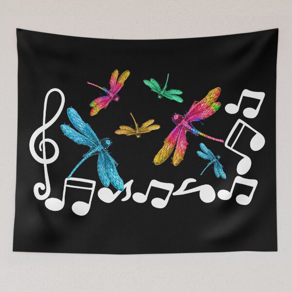 Item preview, Musical colorful dragonflies designed and sold by Artbellachi.