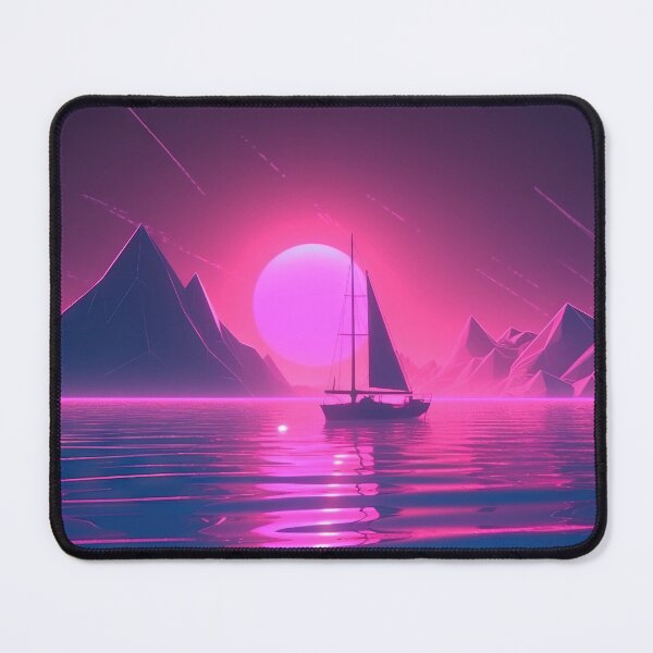 Item preview, Sunset Sail: A Vaporwave Expedition on the High Seas designed and sold by Mullet Monkey.