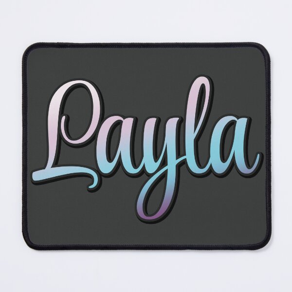 Item preview, Pretty Script Layla Typographic Name in Cool Colors designed and sold by AloraDawnEve.