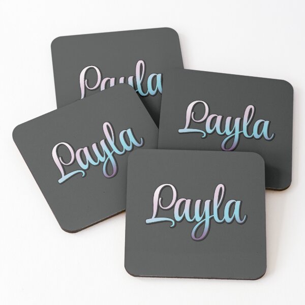 Item preview, Pretty Script Layla Typographic Name in Cool Colors designed and sold by AloraDawnEve.