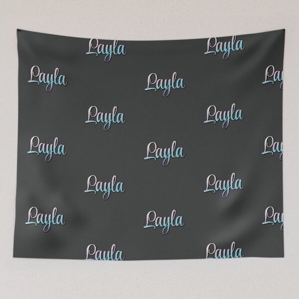 Item preview, Pretty Script Layla Typographic Name in Cool Colors designed and sold by AloraDawnEve.
