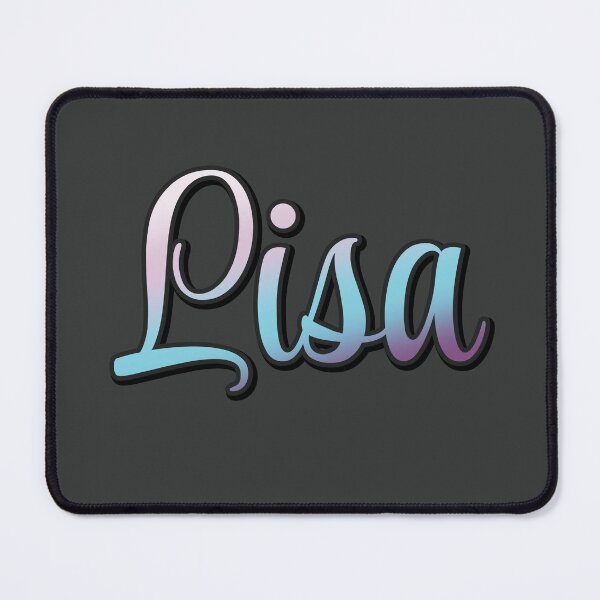 Item preview, Pretty Script Lisa Typographic Name in Cool Colors designed and sold by AloraDawnEve.