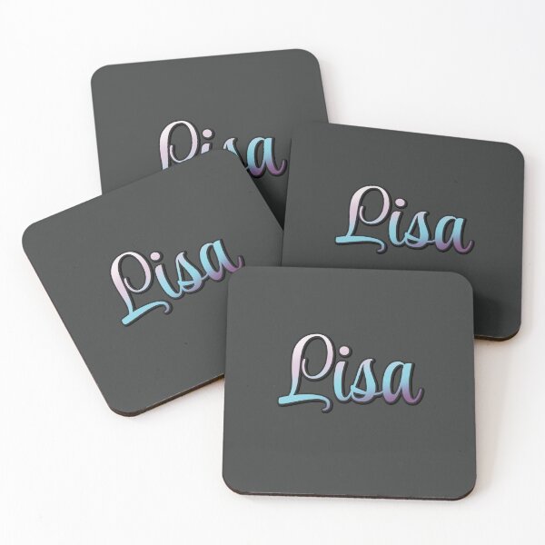 Item preview, Pretty Script Lisa Typographic Name in Cool Colors designed and sold by AloraDawnEve.