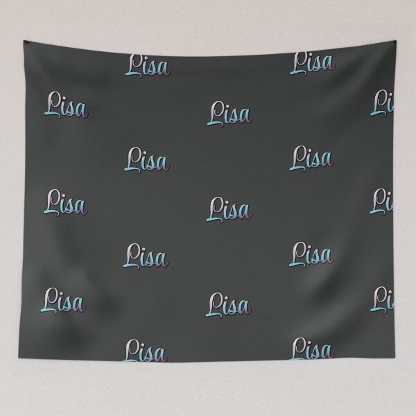 Item preview, Pretty Script Lisa Typographic Name in Cool Colors designed and sold by AloraDawnEve.