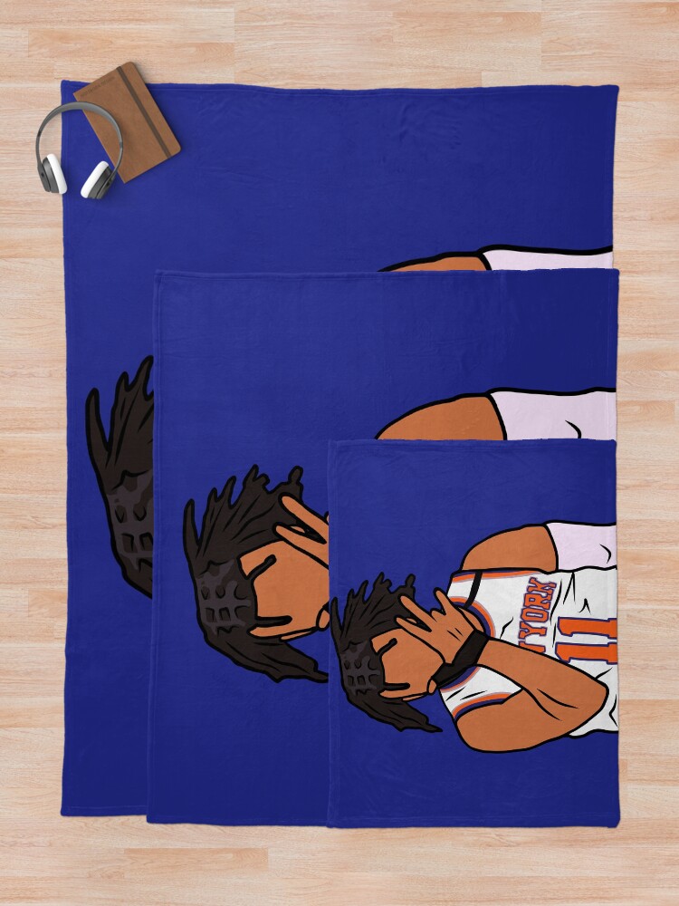 Thumbnail 5 of 6, Throw Blanket, Jalen Brunson 3 Point Celebration designed and sold by RatTrapTees.