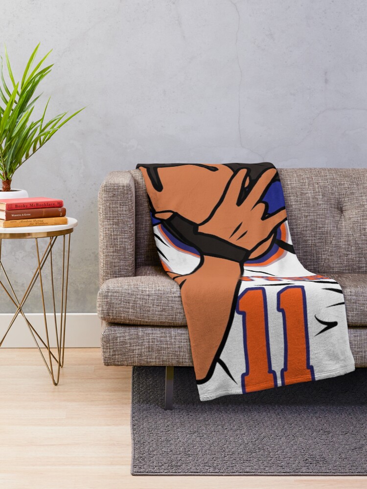 Thumbnail 2 of 6, Throw Blanket, Jalen Brunson 3 Point Celebration designed and sold by RatTrapTees.