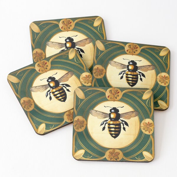 Item preview, Vintage Bees Pattern 5 designed and sold by HiPolly.