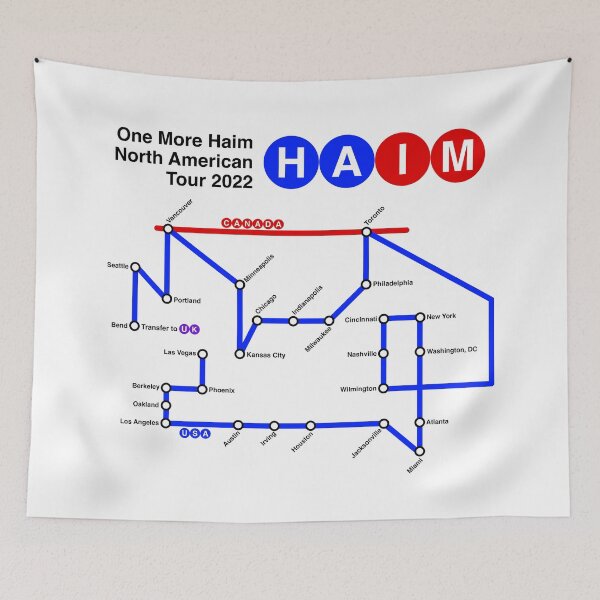 Item preview, The Stops - One More Haim Tour (North America) designed and sold by bethjeweled.