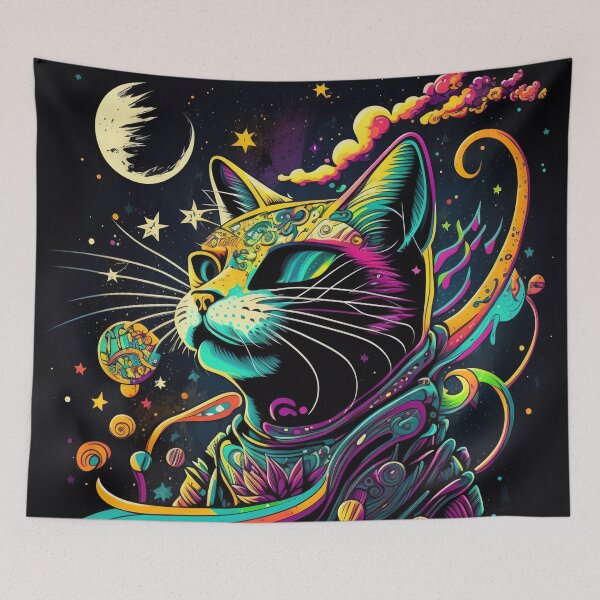 Item preview, Psychedelic Cat designed and sold by ConnerCreations.