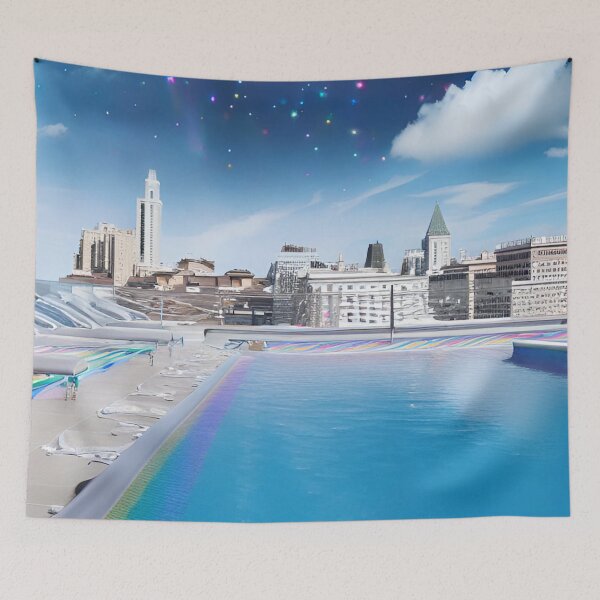 Item preview, AI ROOFTOP☆POOL designed and sold by aipinupdoll.
