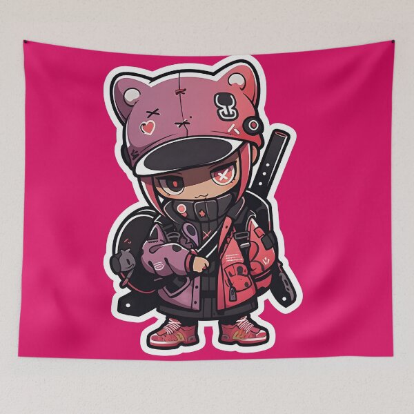 Artikelvorschau, Kawaii Chibi Anime Boy im Hype Beast Outfit Aufkleber entworfen und verkauft von Originull7.