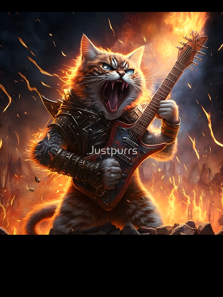 Kinder T Shirt for Sale mit Heavy Metal Cat E Gitarre von Justpurrs Redbubble