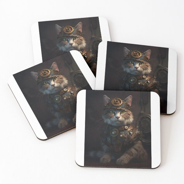 Item preview, Mechanical Whiskers: A Super Steampunk Cat Design | AI Generated Artwork designed and sold by john00ivy.