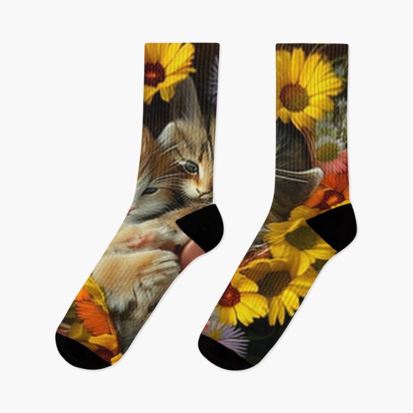 Item preview, Happy Cute Kittens with Love and Flowers designed and sold by BrandonArtWorld.