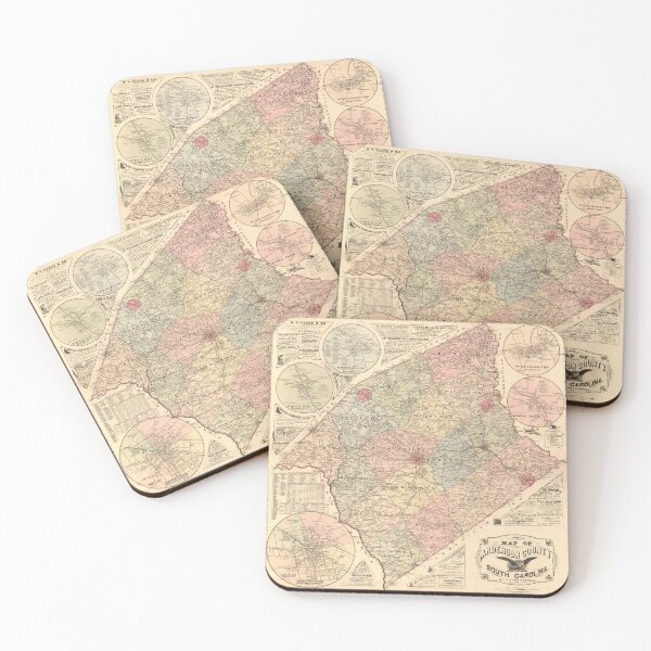 Item preview, Vintage Anderson County SC Map (1897) designed and sold by BravuraMedia.