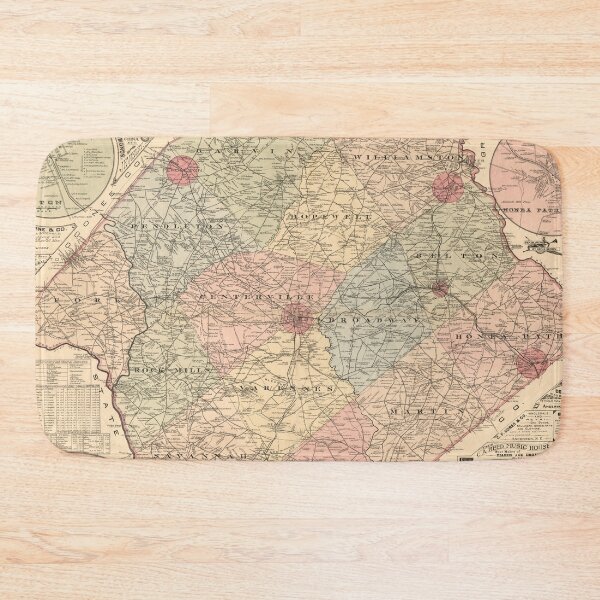 Item preview, Vintage Anderson County SC Map (1897) designed and sold by BravuraMedia.