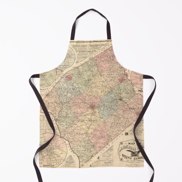 Item preview, Vintage Anderson County SC Map (1897) designed and sold by BravuraMedia.