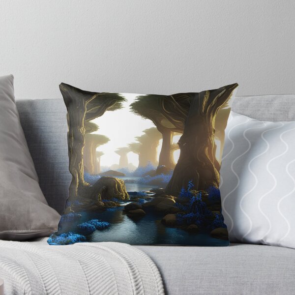 Item preview, Trees with stream and sunlight designed and sold by TwistedJustAbit.