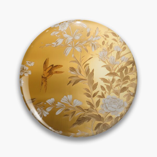 Item preview, Gold Chinoiserie Floral  designed and sold by TimelessCargo.