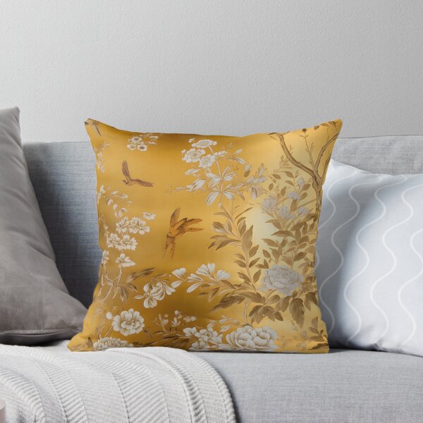 Artikel-Vorschau von Gold-Chinoiserie mit Blumenmuster, designt und verkauft von TimelessCargo.