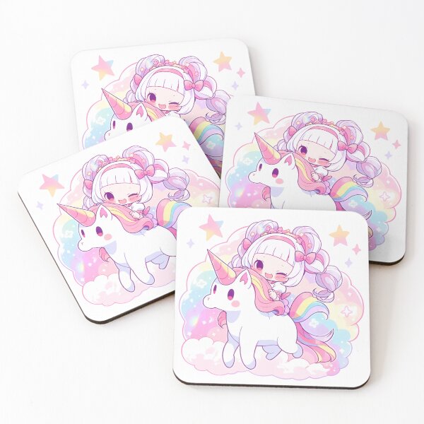 Item preview, magical girl riding unicorn | Japanese Anime Style designed and sold by mtperspective.