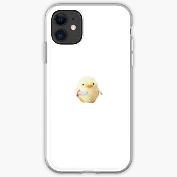 Chicken with a knife meme iPhone Soft Case