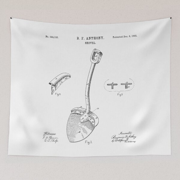 Item preview, Original Shovel 1885 Patent Vintage Retro Graphic Tee designed and sold by TocaLuna.
