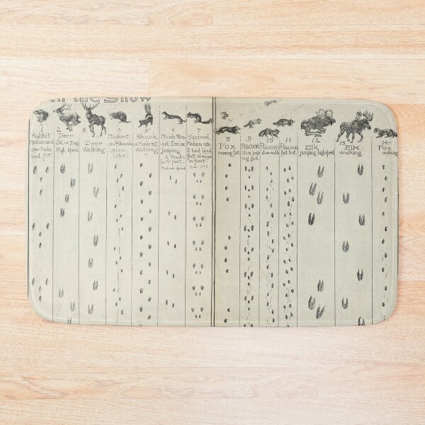 Item preview, Vintage Animal Tracks in the Snow Diagram (1912) designed and sold by BravuraMedia.